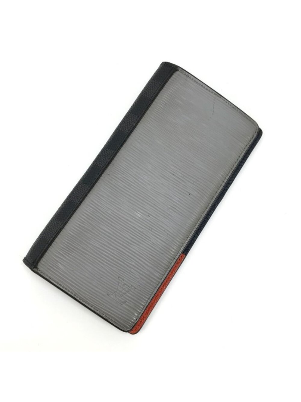 Louis Vuitton Wallet Epi Damier Graphite Portefeuille Brazza Blue Gray